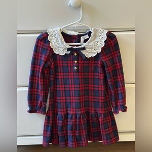 Janie and Jack Red and Blue Plaid Dress